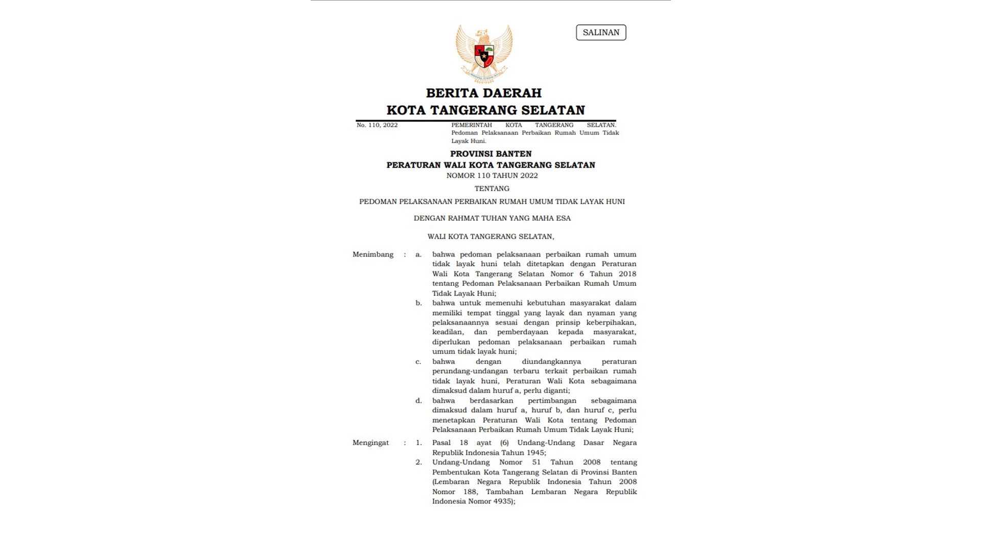 bdah rumah